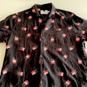 Topman printed button down
